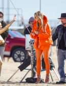 Heidi Klum at Germany’s Next Topmodel by Heidi Klum Filming Set in Huntington Beach