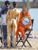 Heidi Klum at Germany’s Next Topmodel by Heidi Klum Filming Set in Huntington Beach