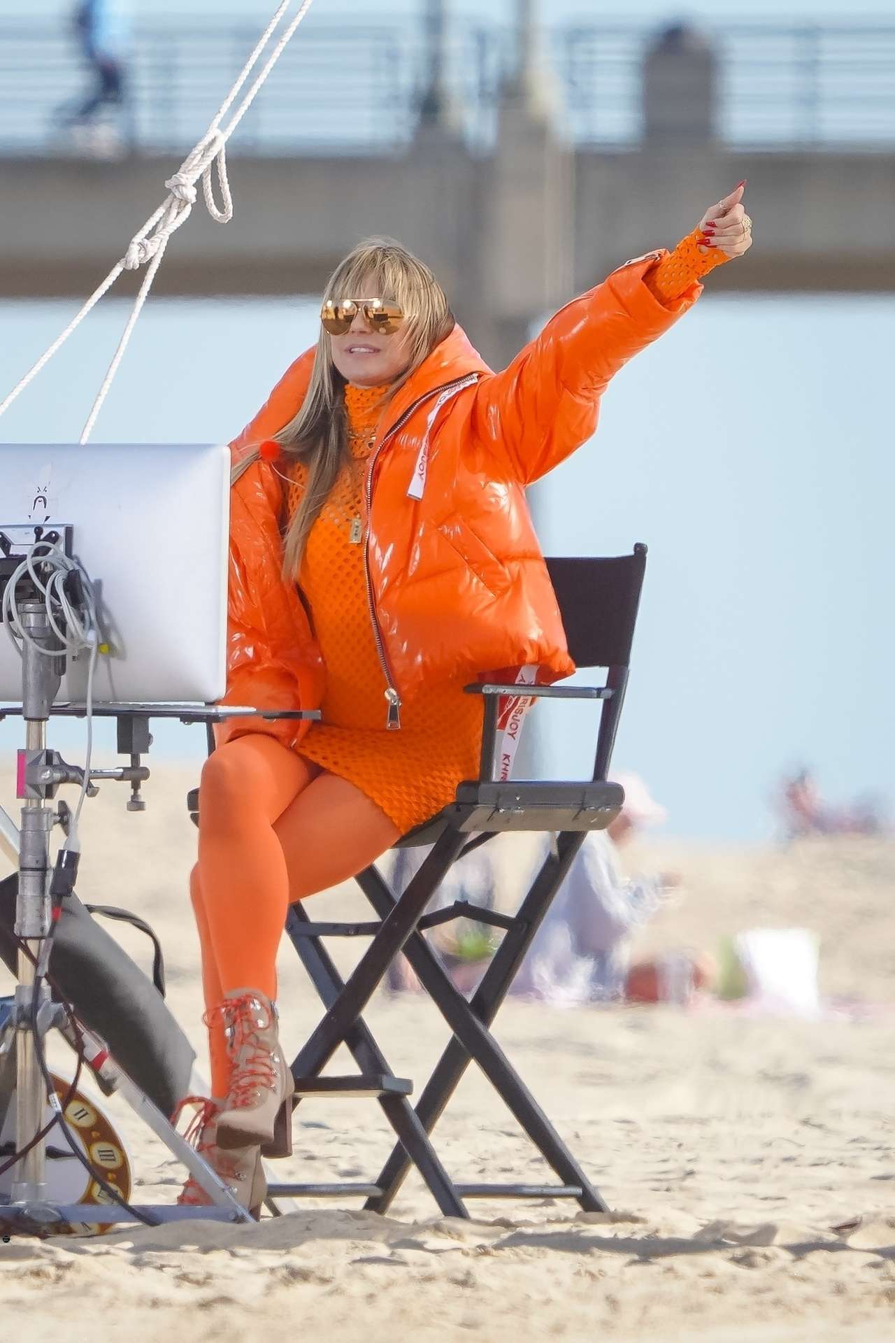 Heidi Klum at Germany’s Next Topmodel by Heidi Klum Filming Set in Huntington Beach
