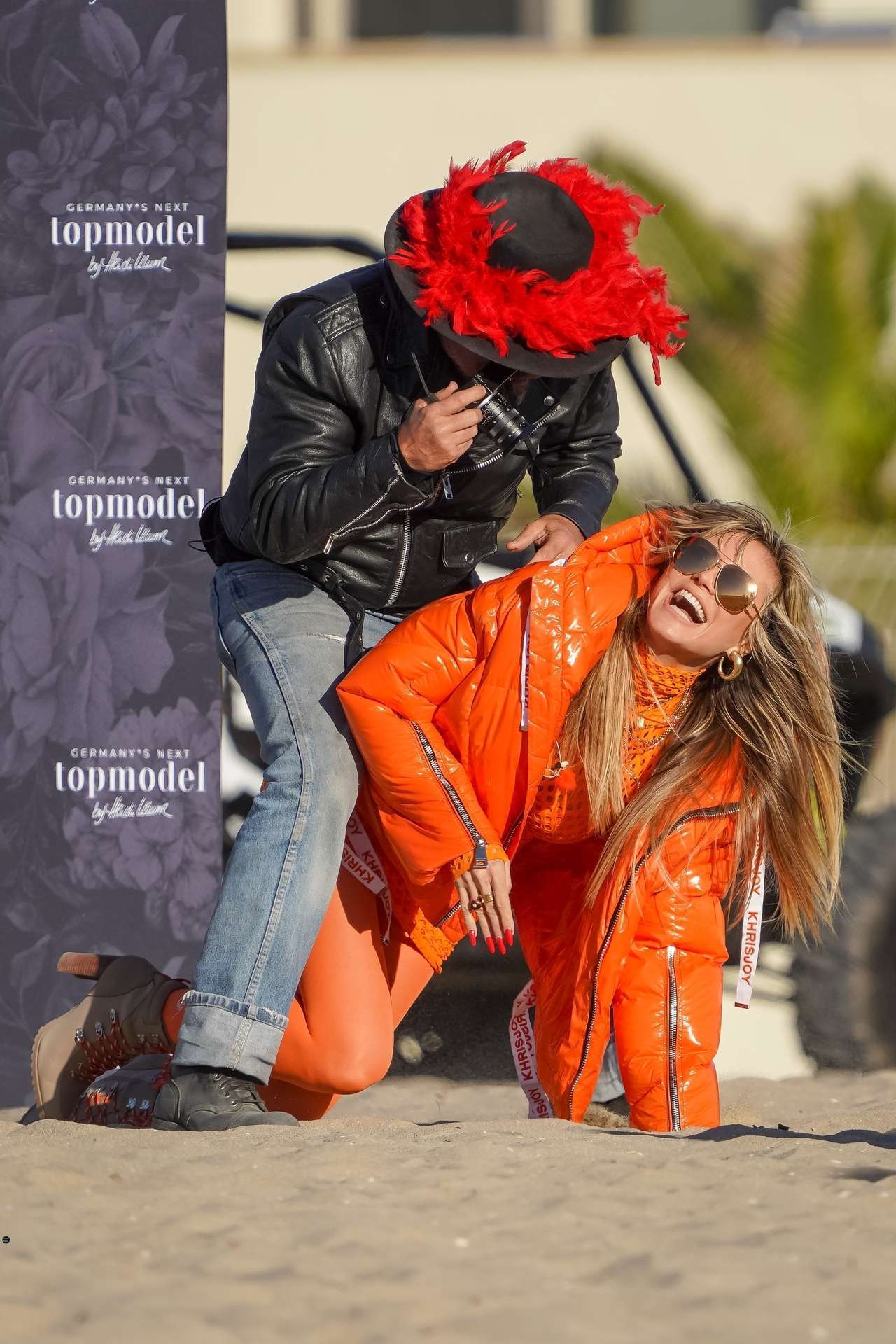 Heidi Klum at Germany’s Next Topmodel by Heidi Klum Filming Set in Huntington Beach
