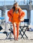 Heidi Klum at Germany’s Next Topmodel by Heidi Klum Filming Set in Huntington Beach