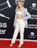 Jordyn Jones Cleavage in a Tiny Top at Jackass Forever Premiere in Los Angeles