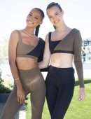 Josephine Skriver, Miranda Kerr and Jasmine Tookes Booty in Leggings at JOJA Launch in Santa Monica