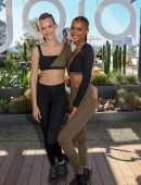 Josephine Skriver, Miranda Kerr and Jasmine Tookes Booty in Leggings at JOJA Launch in Santa Monica