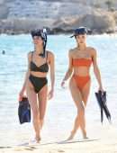 Joy Corrigan Cameltoe in Orange Bikini on a Beach in Los Cabos