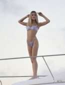 Joy Corrigan in Bikini with Friends on a Boat in Mexico