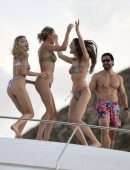 Joy Corrigan in Bikini with Friends on a Boat in Mexico