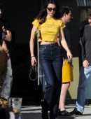 Kendall Jenner Booty in Jeans on the Set of a Photoshoot in Los Angeles