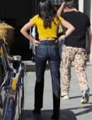 Kendall Jenner Booty in Jeans on the Set of a Photoshoot in Los Angeles