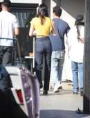 Kendall Jenner Booty in Jeans on the Set of a Photoshoot in Los Angeles