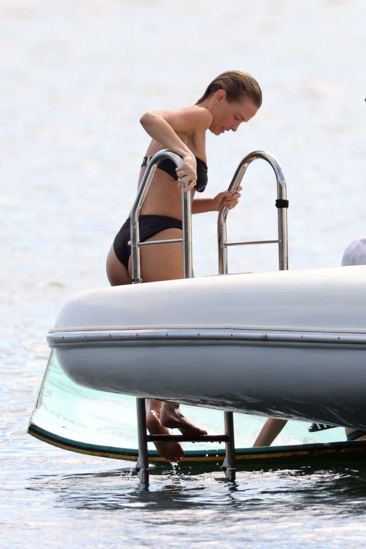 Lara Bingle in Bikini at a Boat on Sydney Habour