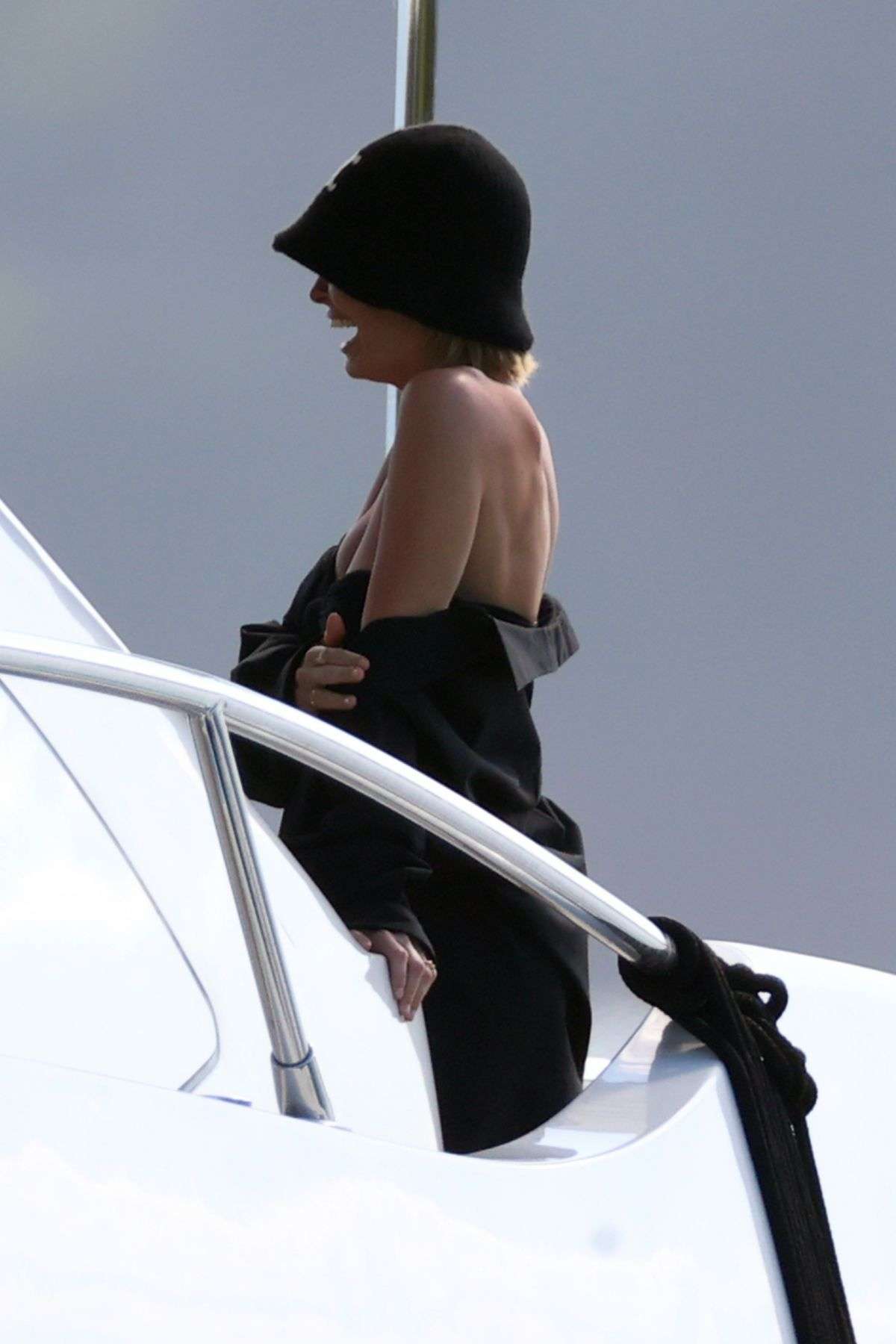 Lara Bingle in Bikini at a Boat on Sydney Habour