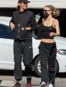Lily-Rose Depp Pokies in a See-Through Top Out in Los Angeles