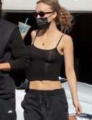 Lily-Rose Depp Pokies in a See-Through Top Out in Los Angeles