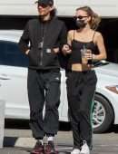 Lily-Rose Depp Pokies in a See-Through Top Out in Los Angeles