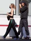 Lily-Rose Depp Pokies in a See-Through Top Out in Los Angeles