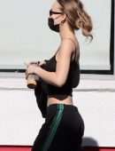 Lily-Rose Depp Pokies in a See-Through Top Out in Los Angeles