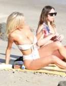 Lindsey Pelas Booty and a Cleavage in a Skimpy Bikini on a Beach in Malibu