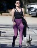 Lucy Hale Booty, Walking her Dogs in Los Angeles