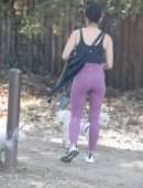 Lucy Hale Booty, Walking her Dogs in Los Angeles