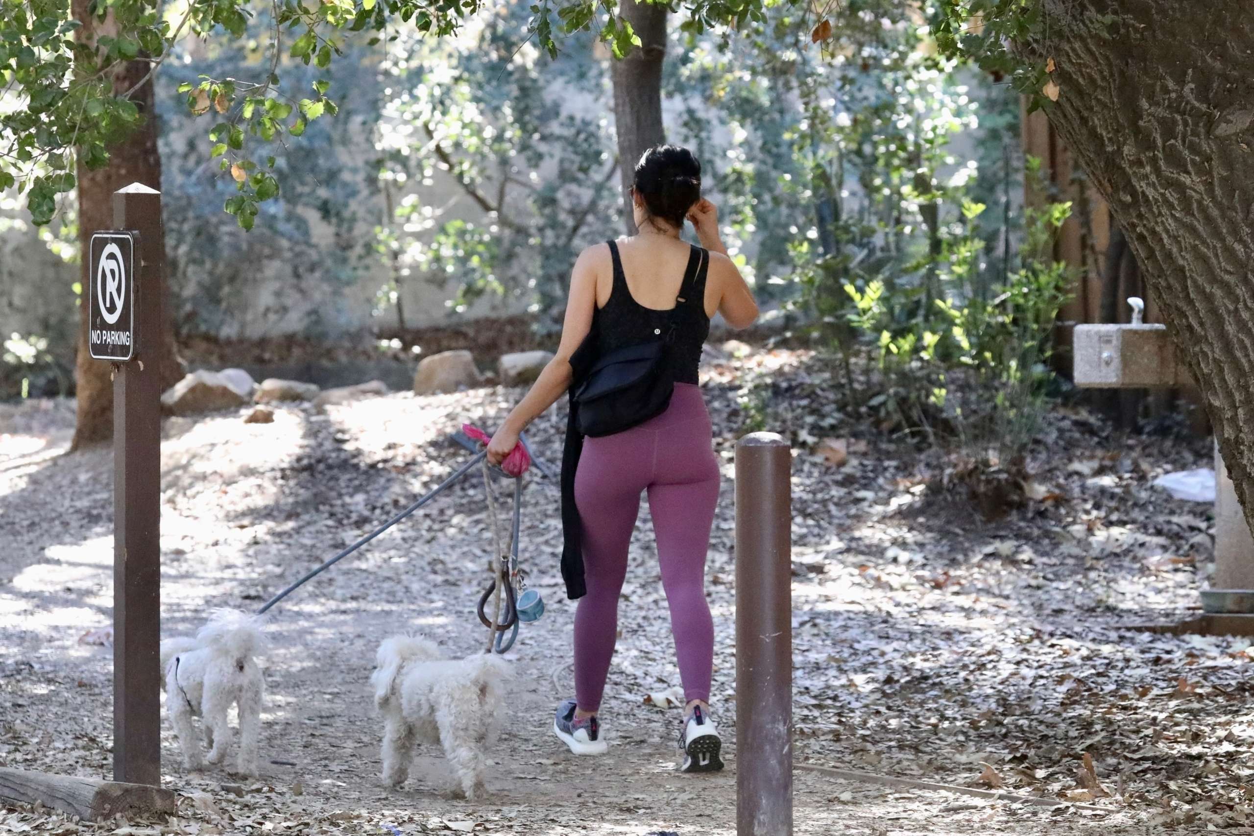 Lucy Hale Booty, Walking her Dogs in Los Angeles