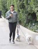 Lucy Hale Booty, Walking her Dogs in Studio City
