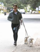 Lucy Hale Booty, Walking her Dogs in Studio City