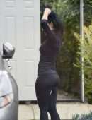 Nicole Scherzinger Booty in Spandex Leaving after Training
