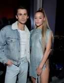 Olivia Ponton Leggy in a Revealing Dress at Christian Cowan Fashion Show in New York