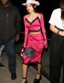 Olivia Rodrigo Cleavage in Pink Dress Outside SHOREbar in Santa Monica