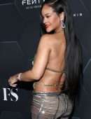 Rihanna Booty in See-Through Pants at Fenty Beauty and Fenty Skin “F Club” Party in Los Angeles