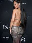Rihanna Booty in See-Through Pants at Fenty Beauty and Fenty Skin “F Club” Party in Los Angeles