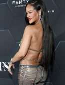 Rihanna Booty in See-Through Pants at Fenty Beauty and Fenty Skin “F Club” Party in Los Angeles