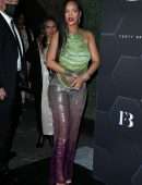 Rihanna Booty in See-Through Pants at Fenty Beauty and Fenty Skin “F Club” Party in Los Angeles