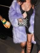 Rihanna in a See-Through Dress at Gucci Fashion Show After Party in Milan