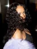 Rihanna in a See-Through Dress at Gucci Fashion Show After Party in Milan