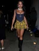 Tinashe Leggy and Cleavage at Craig’s Restaurant in West Hollywood
