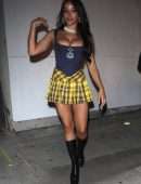 Tinashe Leggy and Cleavage at Craig’s Restaurant in West Hollywood