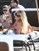 Victoria Silvstedt Booty in an Orange Two-Piece Bikini in Miami