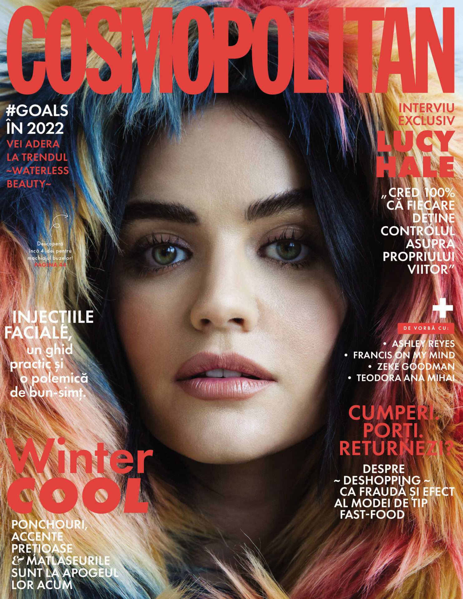 Lucy Hale in Cosmopolitan Romania Magazine - February 2022