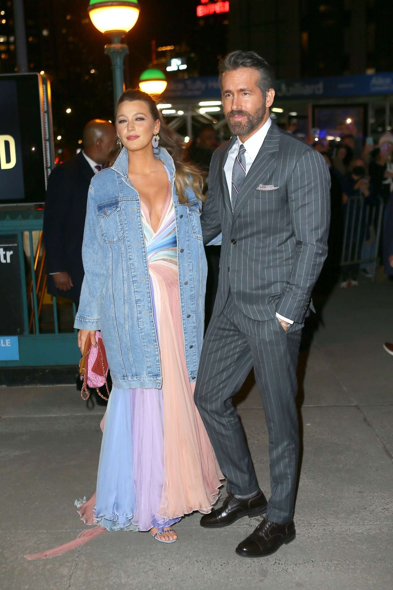Blake Lively Upskirt, and husband Ryan Reynolds at the Premiere of "The Adam Project" in New York