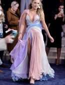 Blake Lively Upskirt, and husband Ryan Reynolds at the Premiere of "The Adam Project" in New York