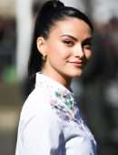 Camila Mendes Leggy at Miu Miu show at Paris Fashion Week