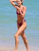 Candice Swanepoel Booty in Bikini on a Beach in Miami