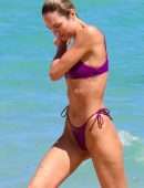 Candice Swanepoel Booty in Bikini on a Beach in Miami