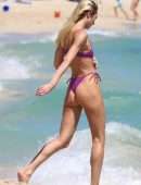 Candice Swanepoel Booty in Bikini on a Beach in Miami