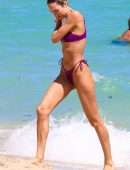 Candice Swanepoel Booty in Bikini on a Beach in Miami