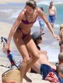 Candice Swanepoel Booty in Bikini on a Beach in Miami