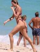 Candice Swanepoel Booty in Bikini on a Beach in Miami