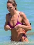 Candice Swanepoel Booty in Bikini on a Beach in Miami